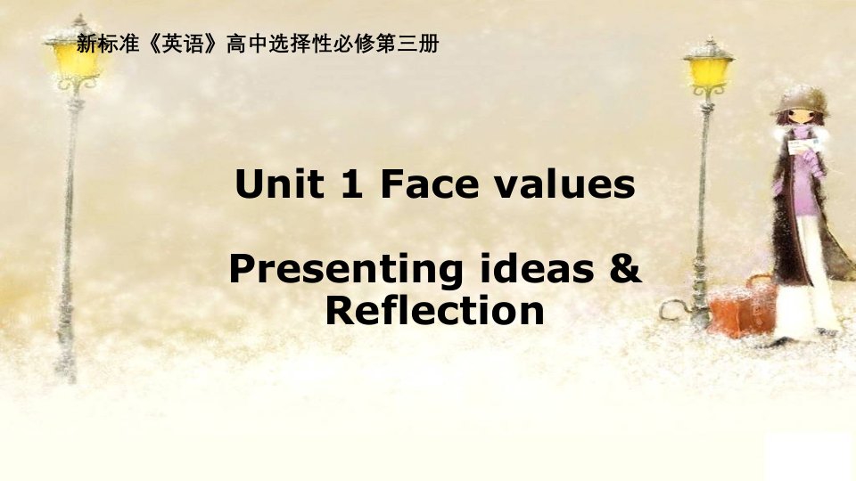 2020-2021学年外研版高中英语选择性三课件-1-Face-values-Presenting-ideas-Reflection