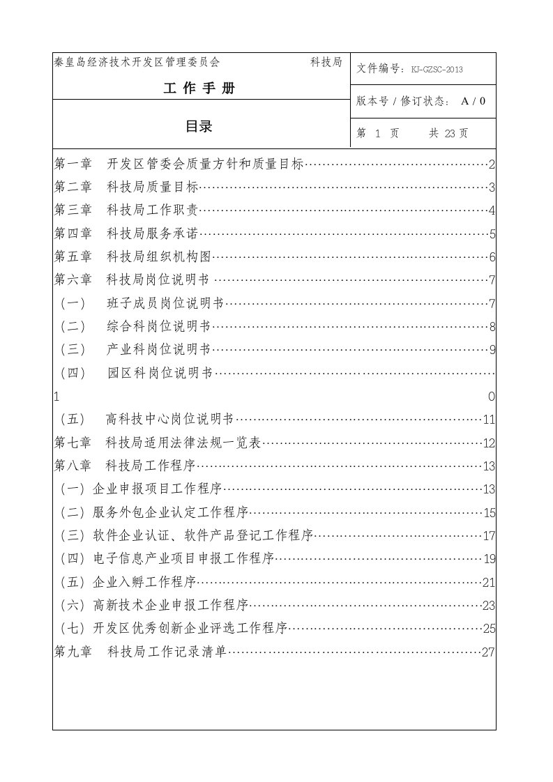 科技局工作手册