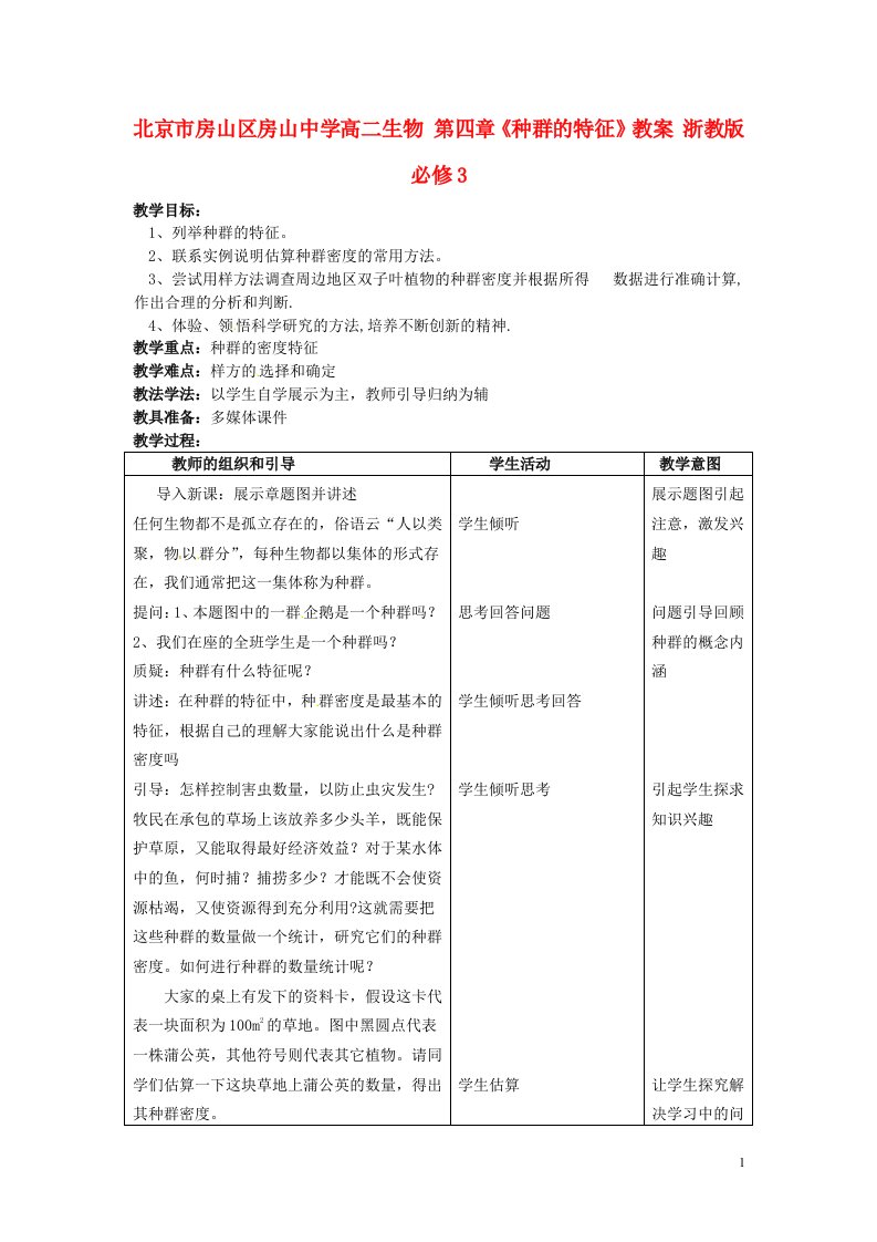 北京市房山区房山中学高二生物