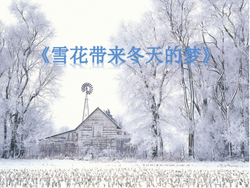 人音版音乐五年级上册第7课《雪花带来冬天的梦》课件