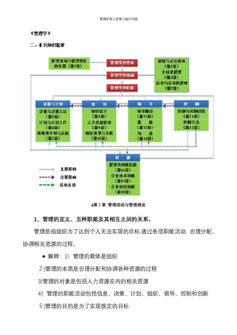 管理学周三多第三版打印版