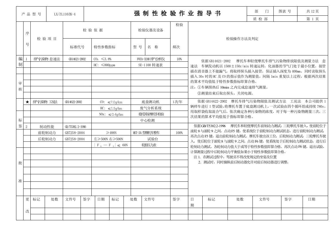 强制性检验作业指导书