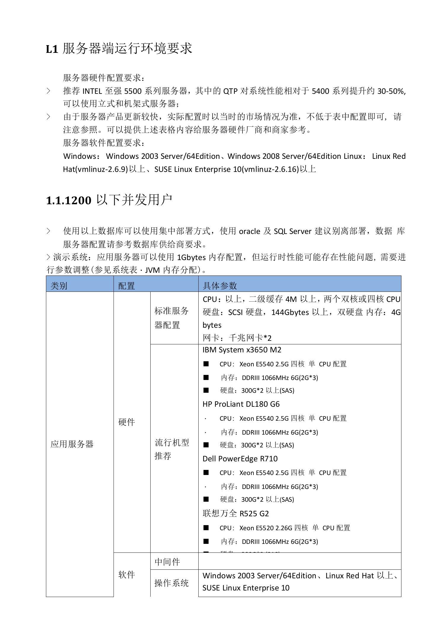 mysql服务器端运行环境要求