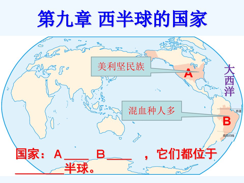 地理人教版七年级下册巴西、美国复习课件