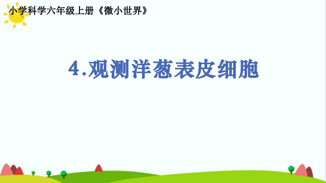 教科版人小学科学六年级上册观察洋葱表皮细胞市公开课一等奖市赛课获奖课件