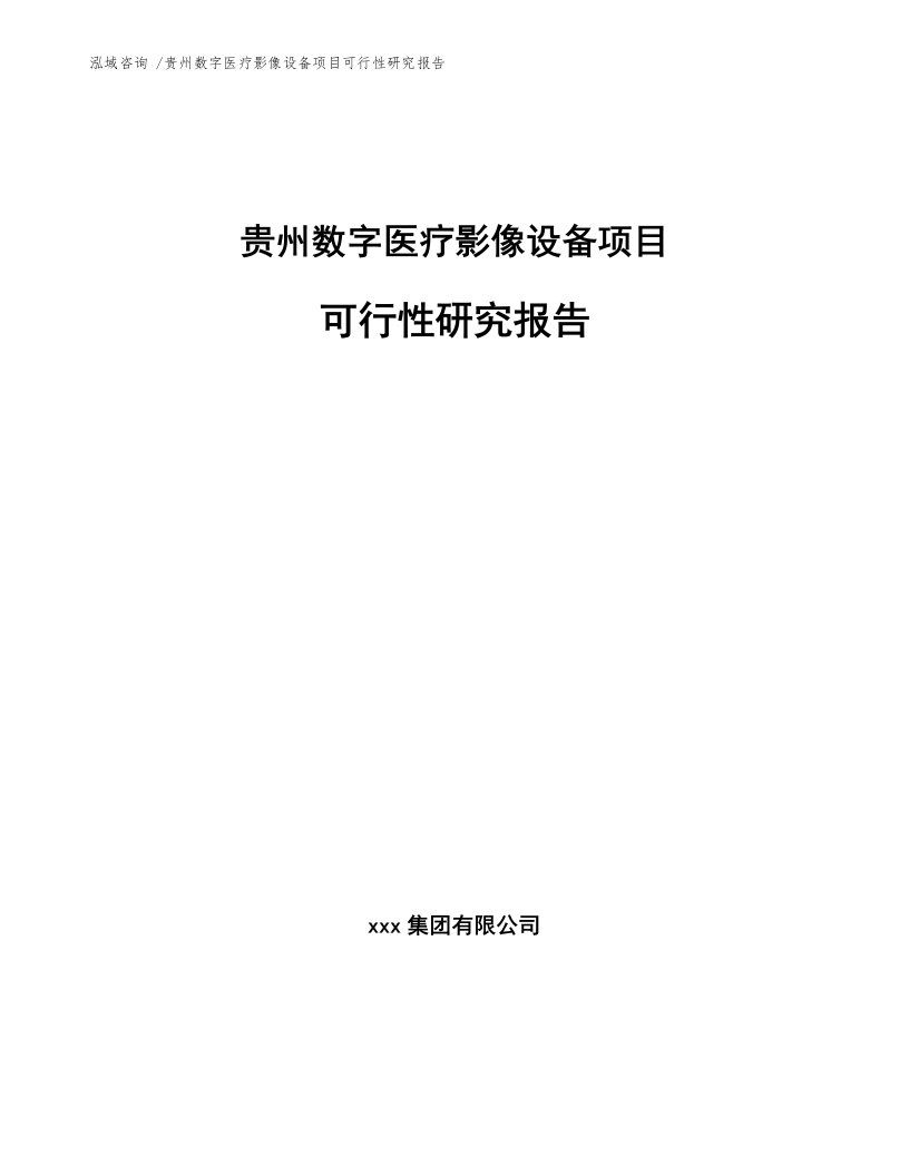 贵州数字医疗影像设备项目可行性研究报告（模板参考）