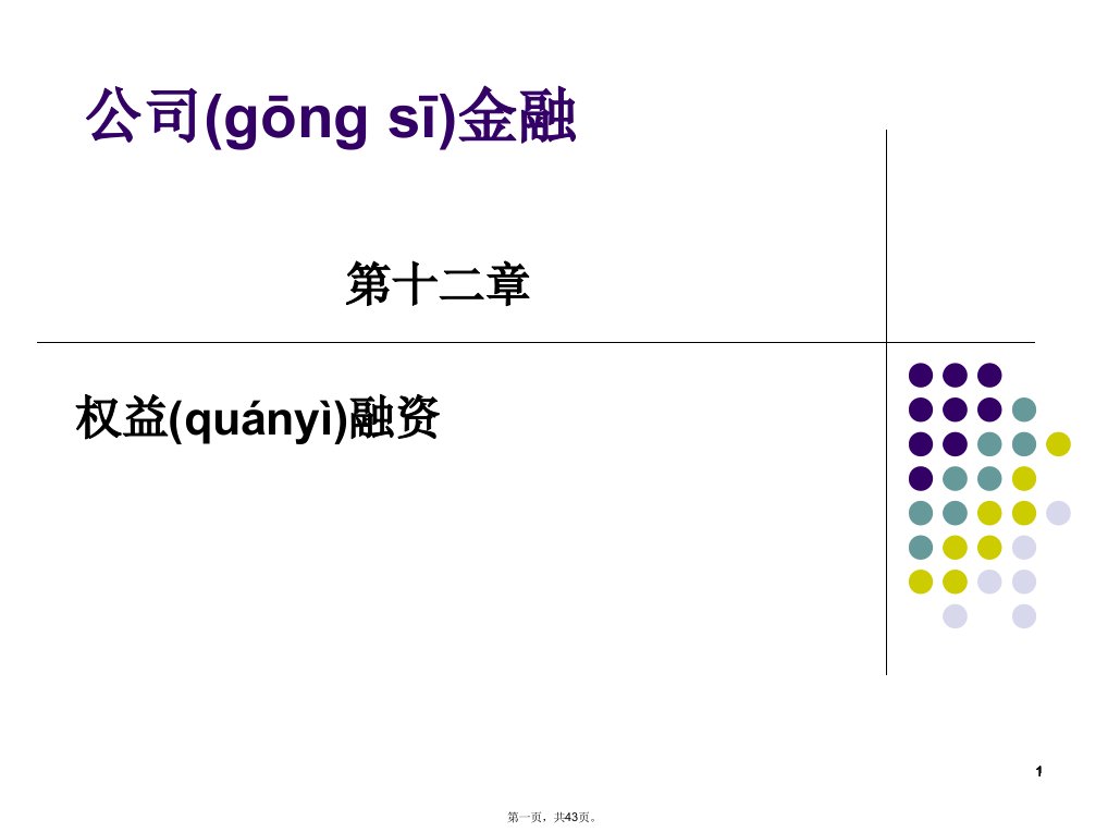 公司金融之股权融资培训课件(PPT