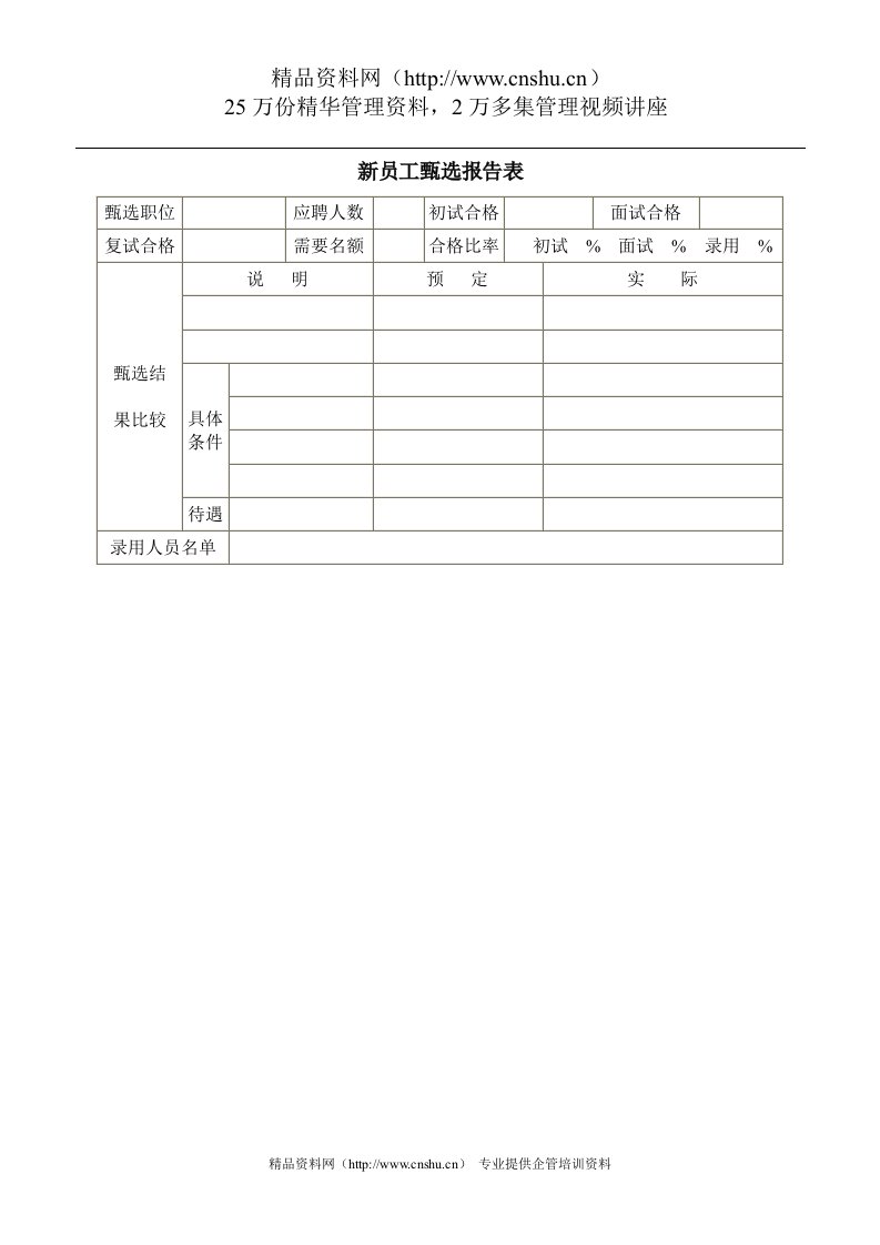 新员工甄选报告表(1)(1)