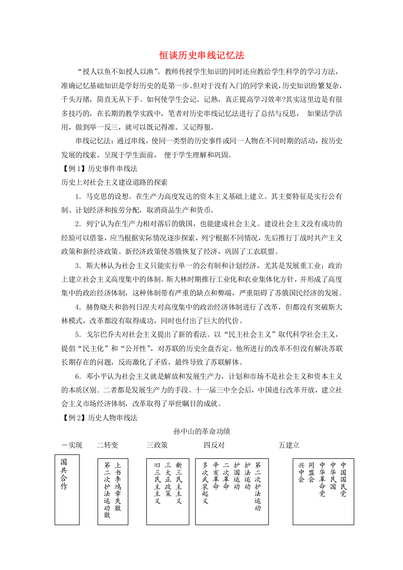 高中历史之教学教研