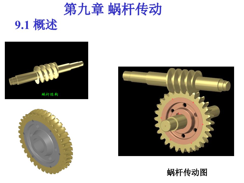 机械设计哈工大第九章蜗杆传动