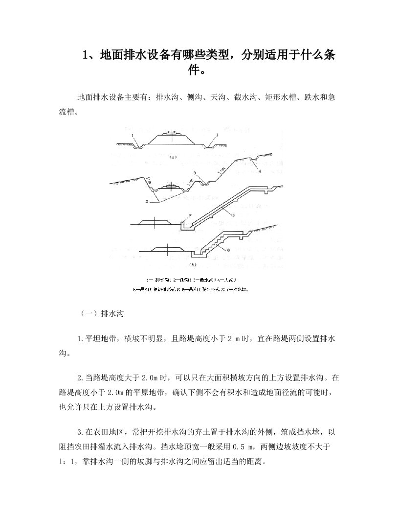 地面排水设备