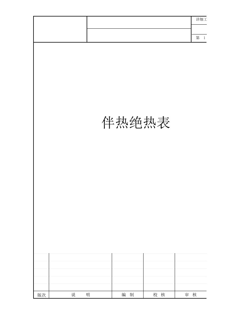 工程资料-伴热绝热表