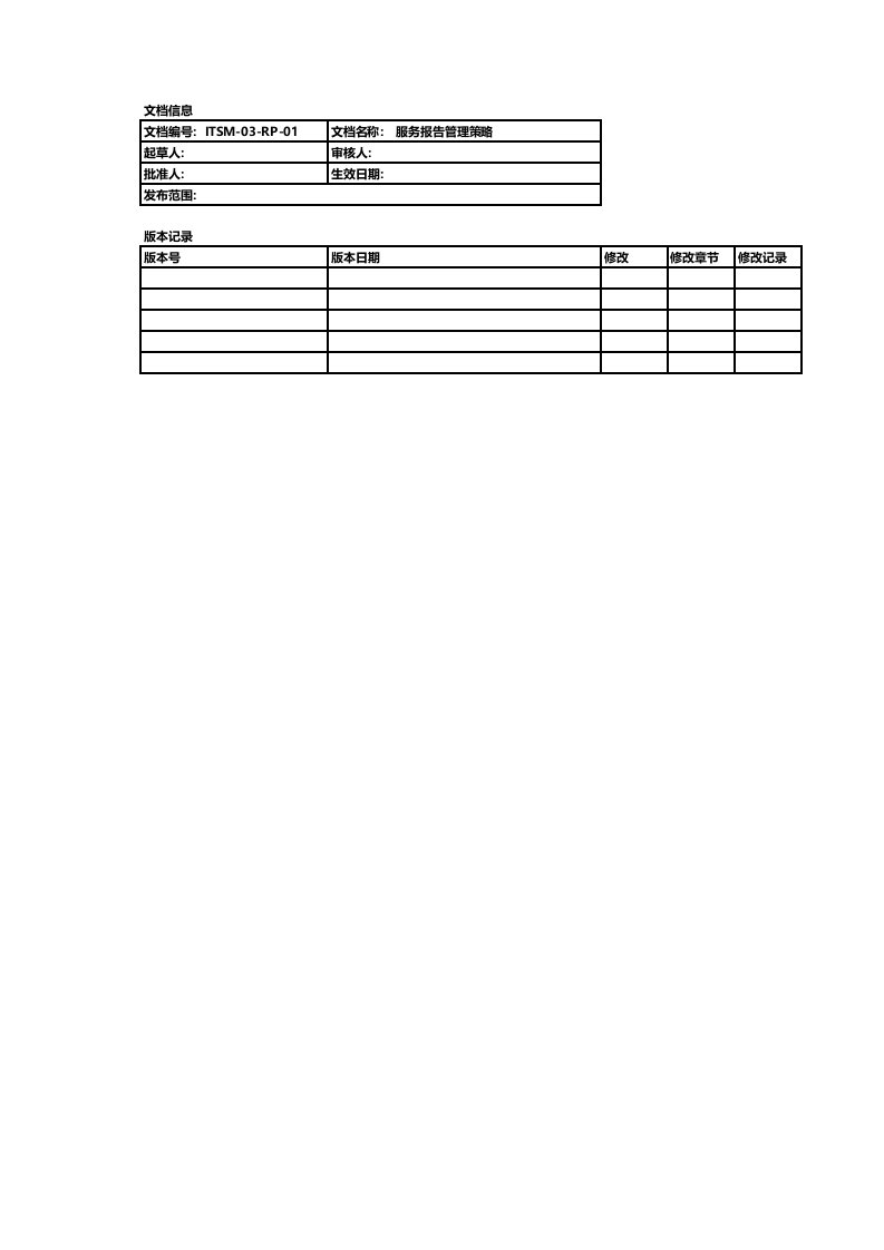 ITSM-03-RP-01服务报告管理策略v