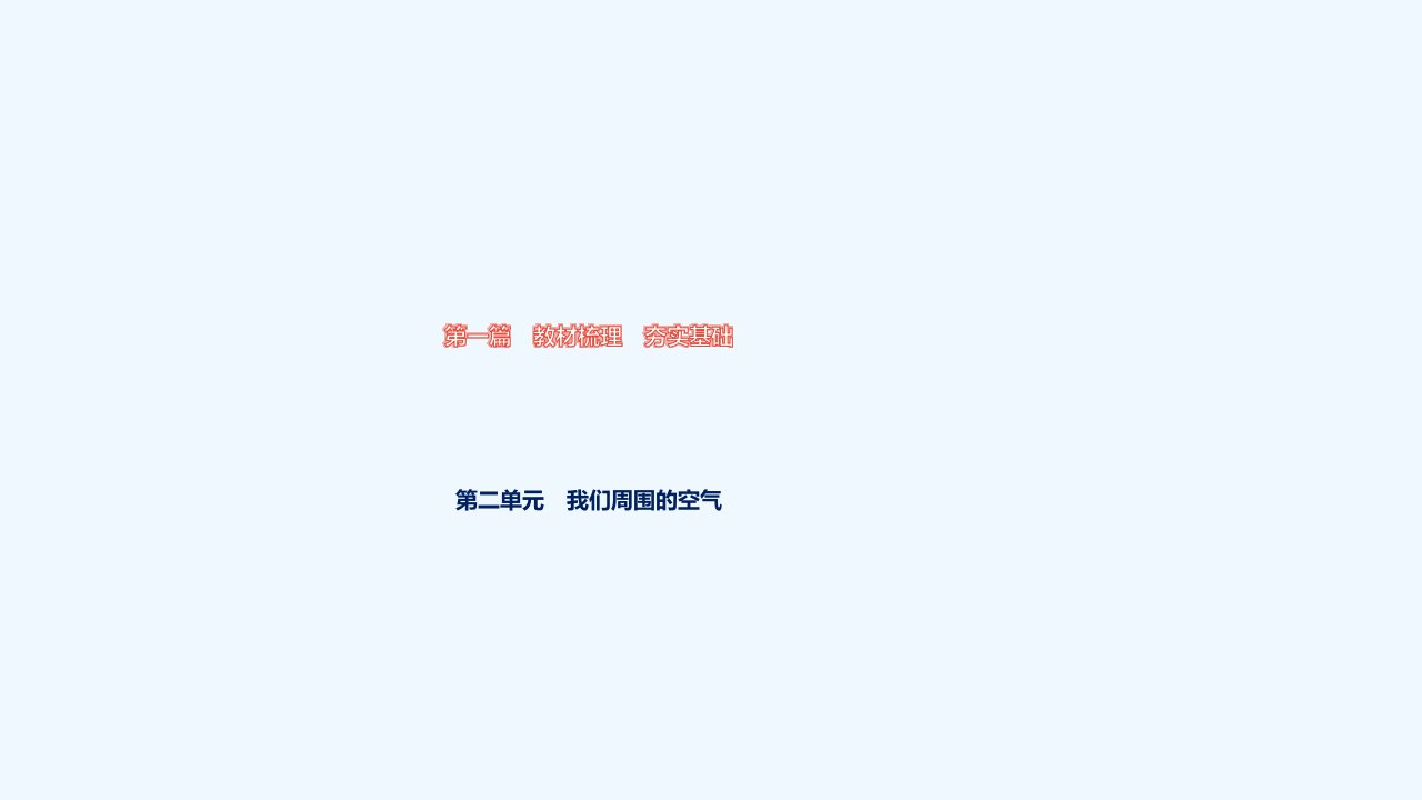 中考化学第一篇教材梳理夯实基础第二单元我们周围的空气练本课件