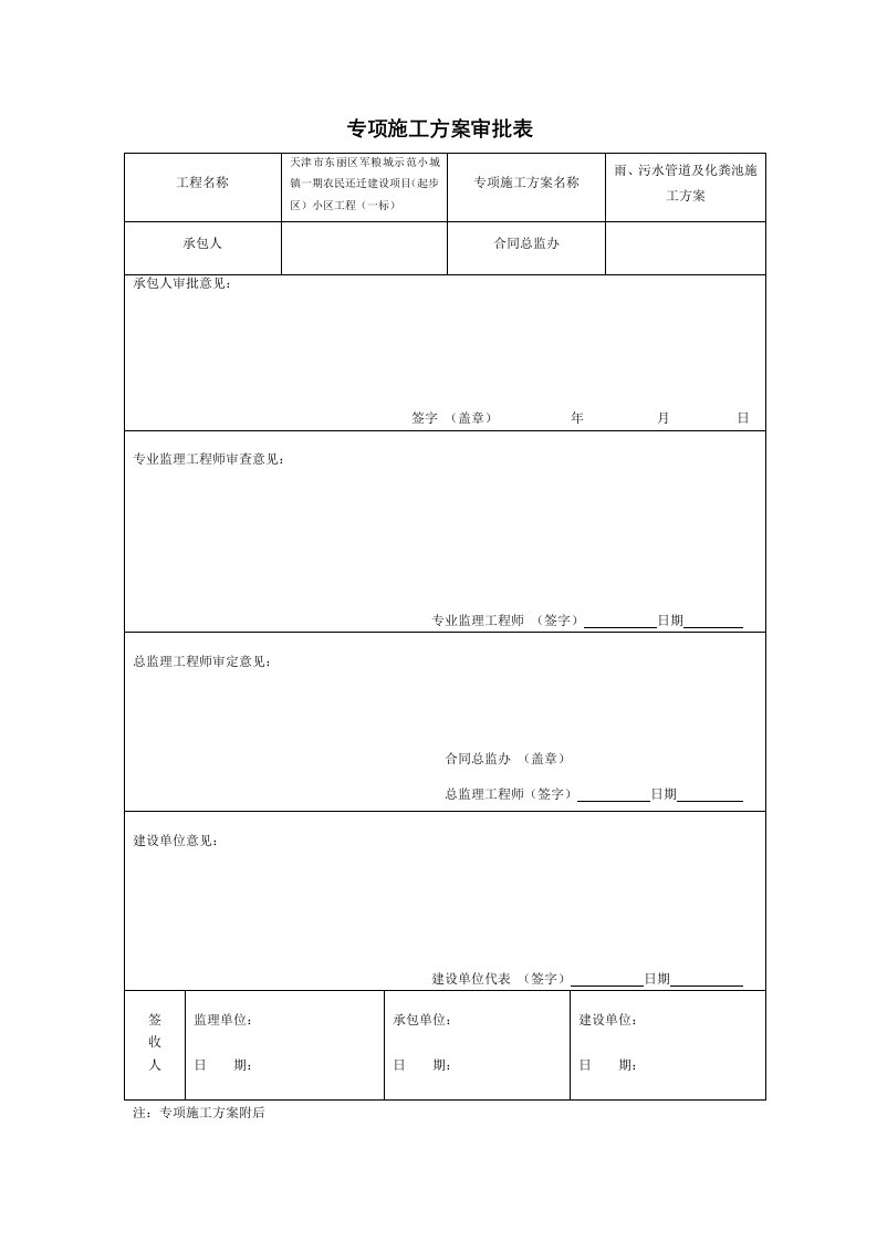 建筑资料-小区化粪池施工方案