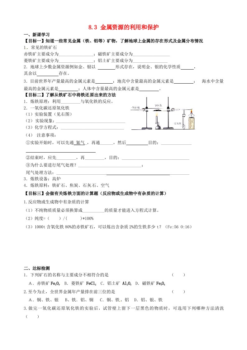 江苏省无锡地区九年级化学下册