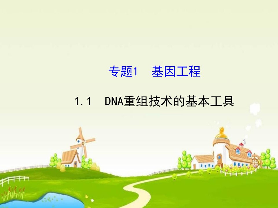 高二生物DNA重组技术的基本工具