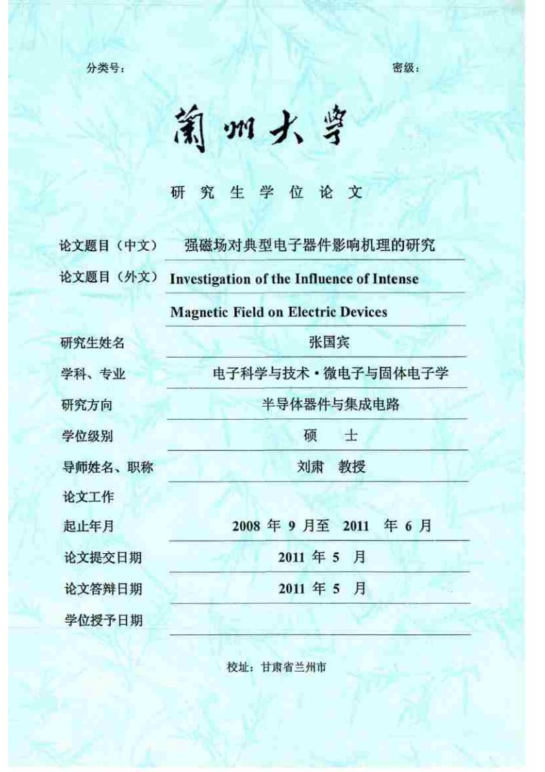 强磁场对典型电子器件影响机理的研究.pdf