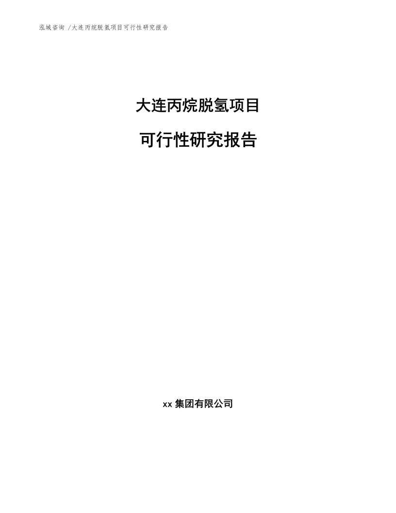 大连丙烷脱氢项目可行性研究报告范文模板