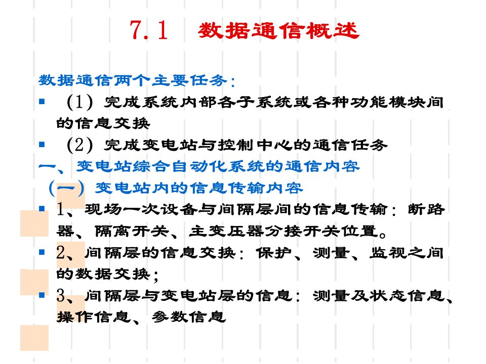 最新变电站综合自动化第七章数据通信ppt课件