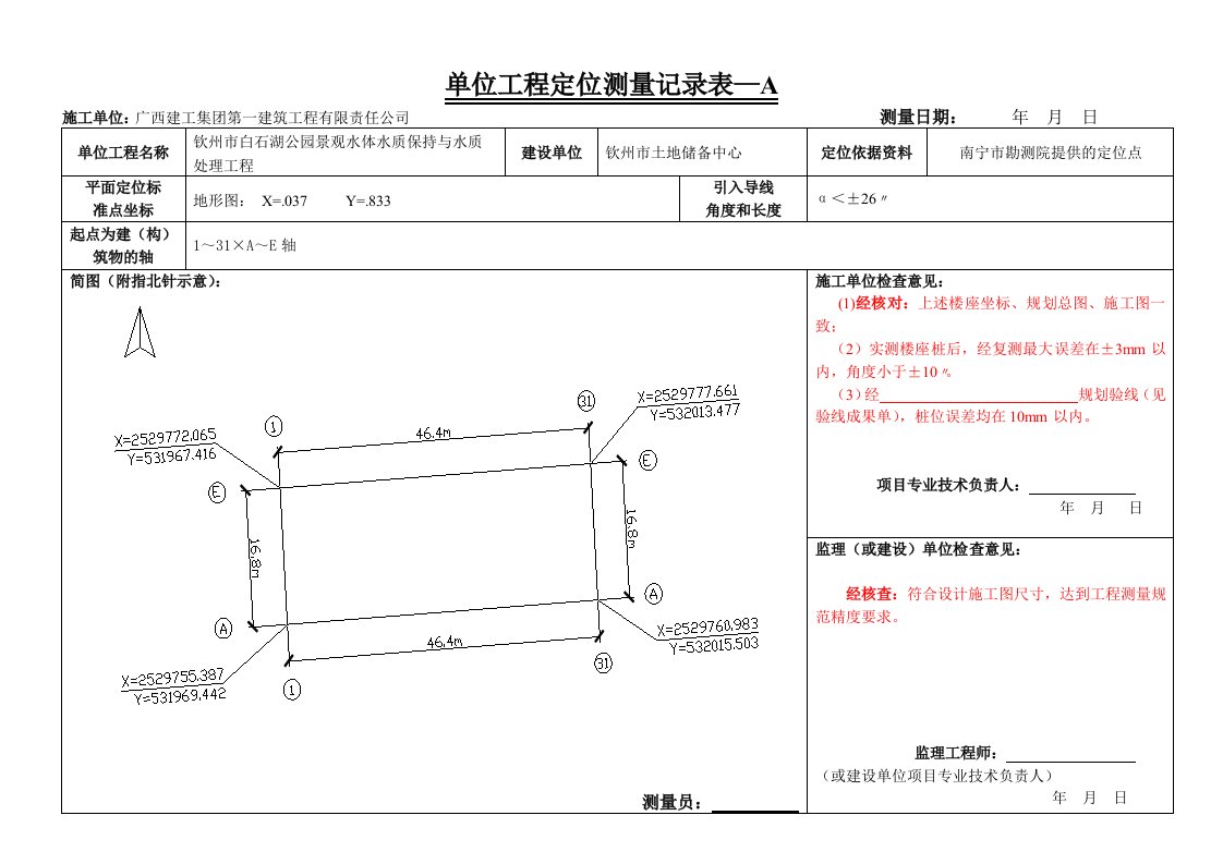 定测AB表(填写范例)