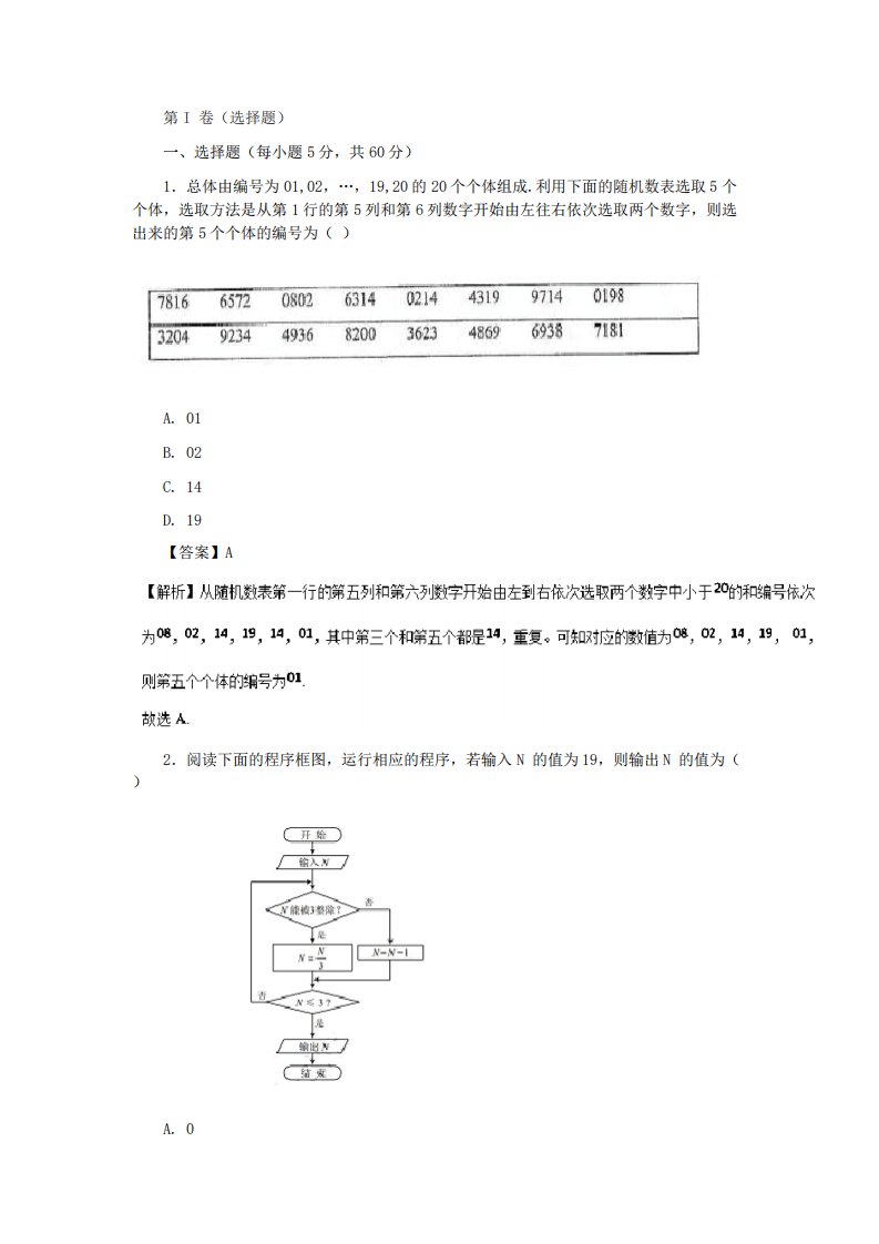 高一数学下学期期末复习备考之精准复习模拟题（答案）