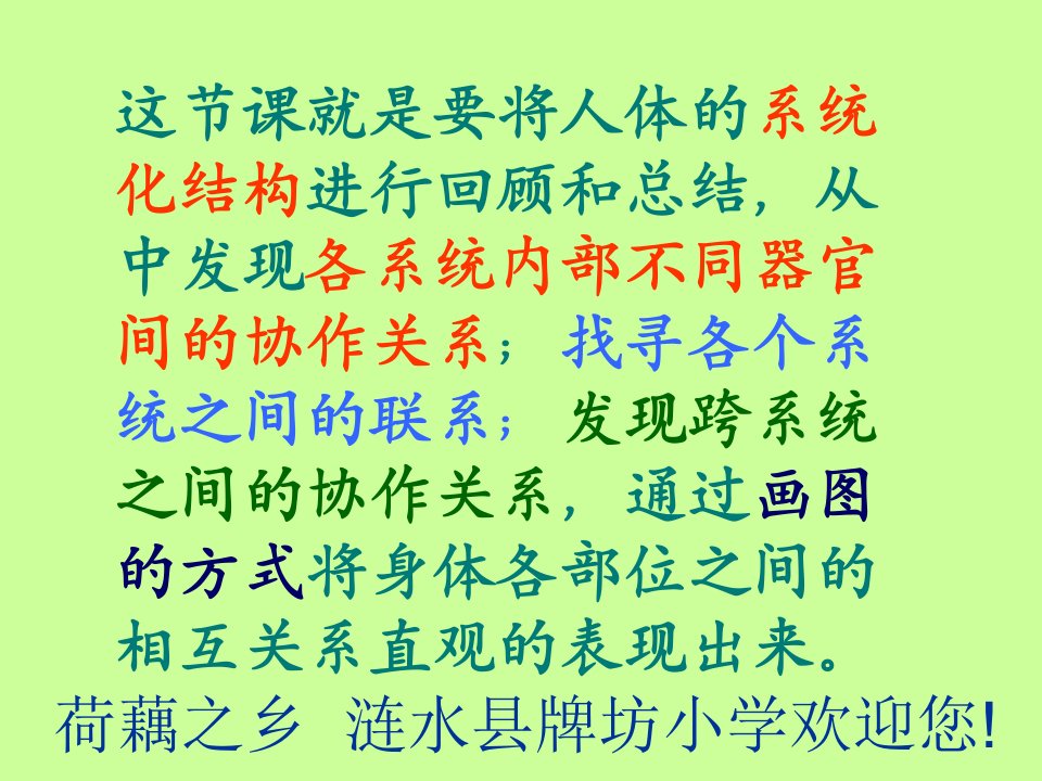 教科版四年级科学上册第四单元第七课相互协作的人体器官含课堂作业