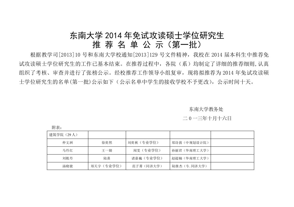 东南大学2014年试攻读硕士学位研究生