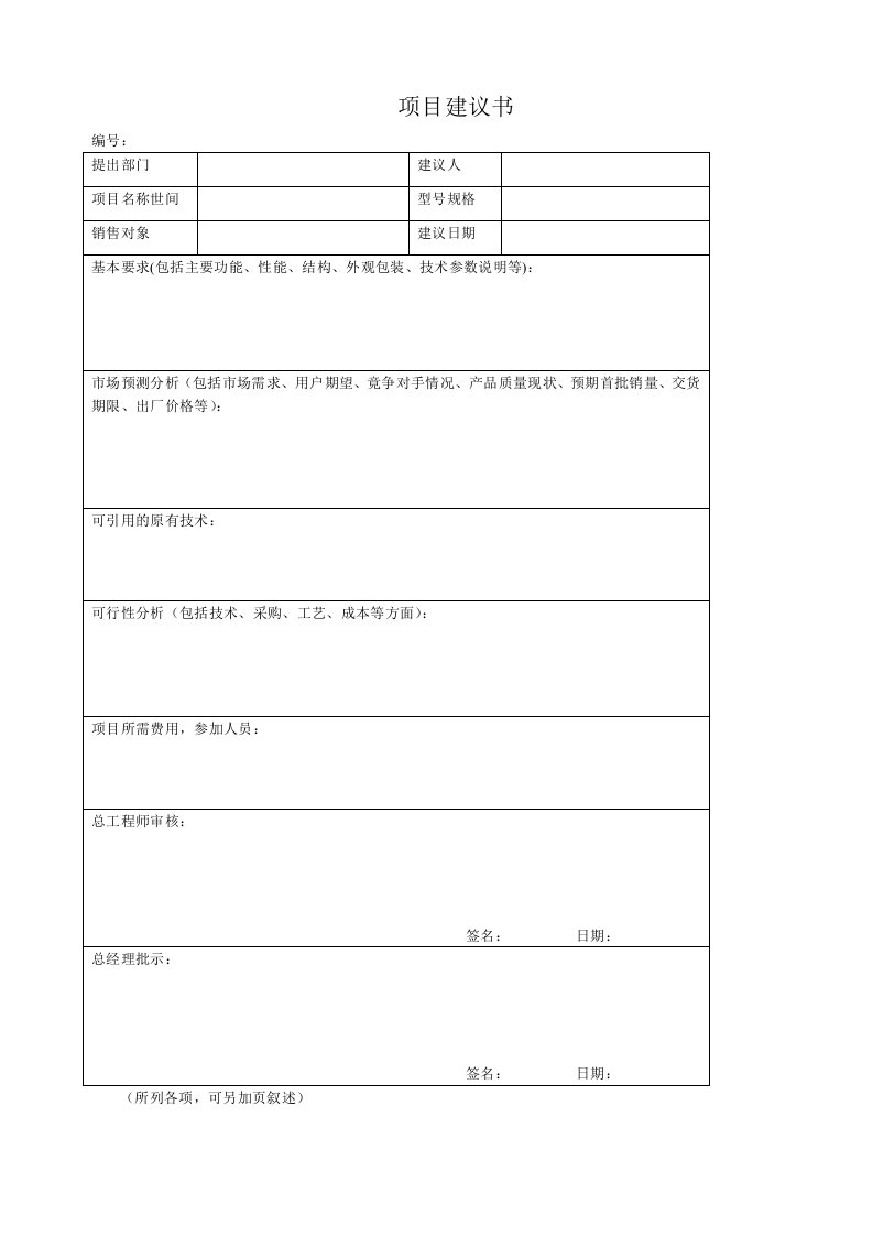 ISO9001设计开发全套表格