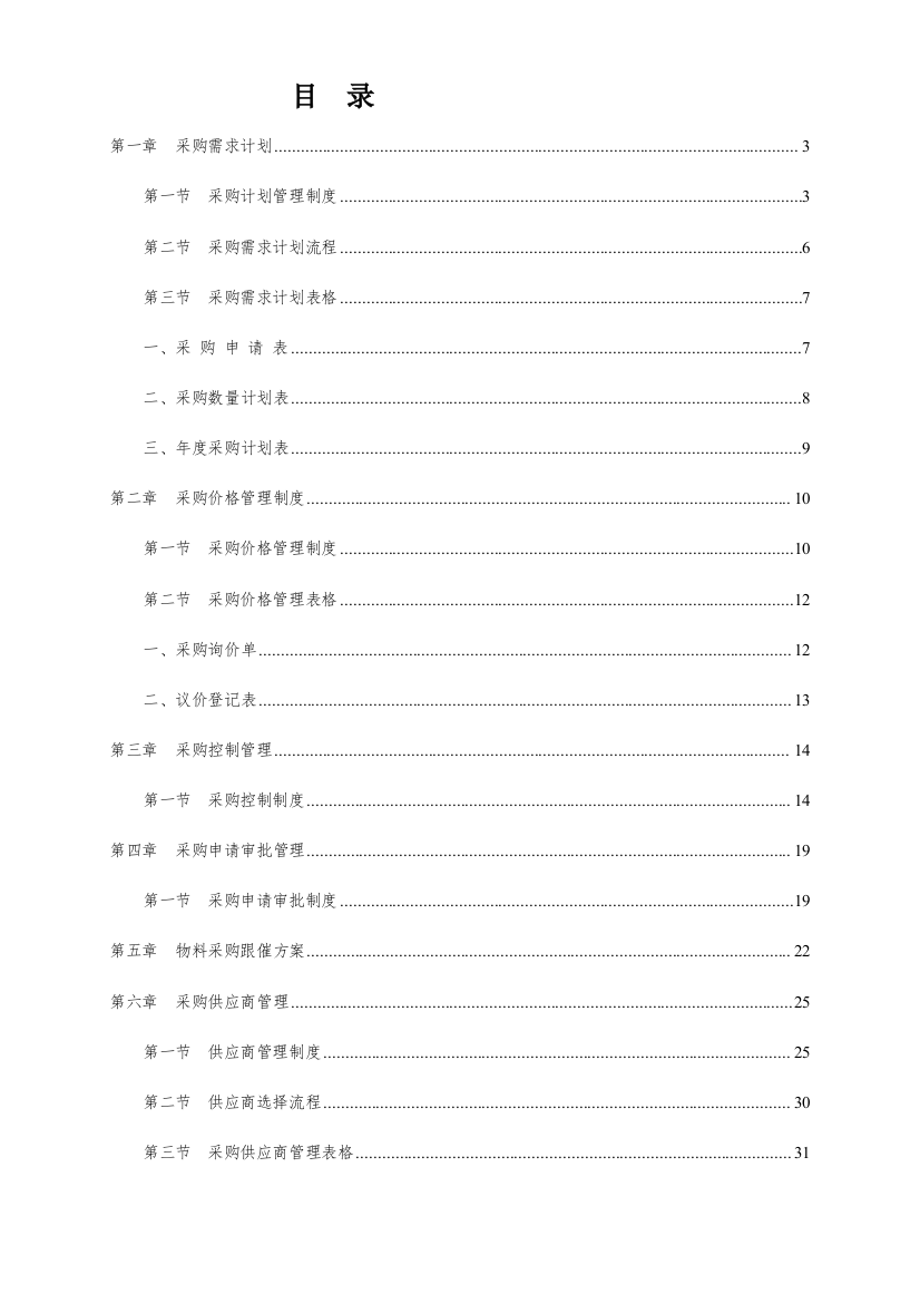 采购内控制度汇总终板