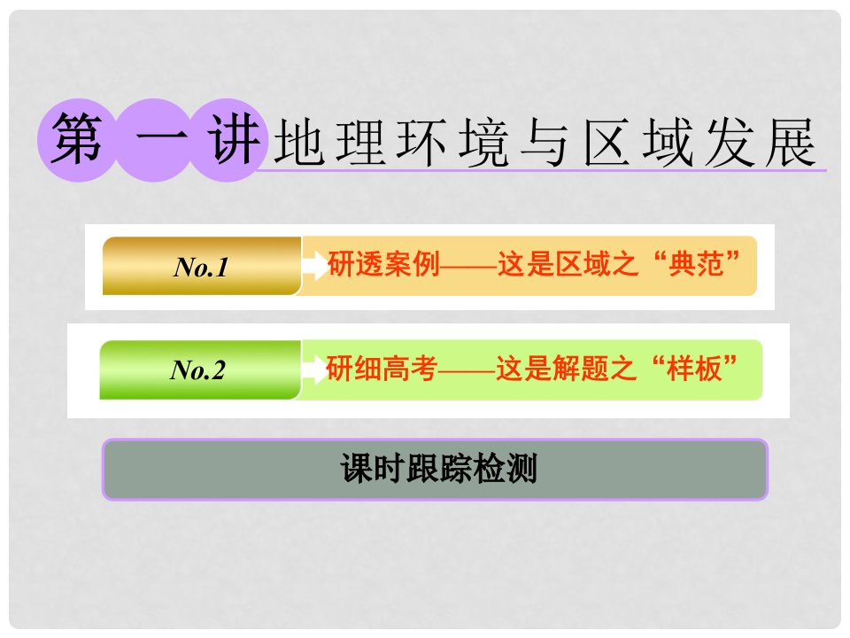 高考地理一轮复习