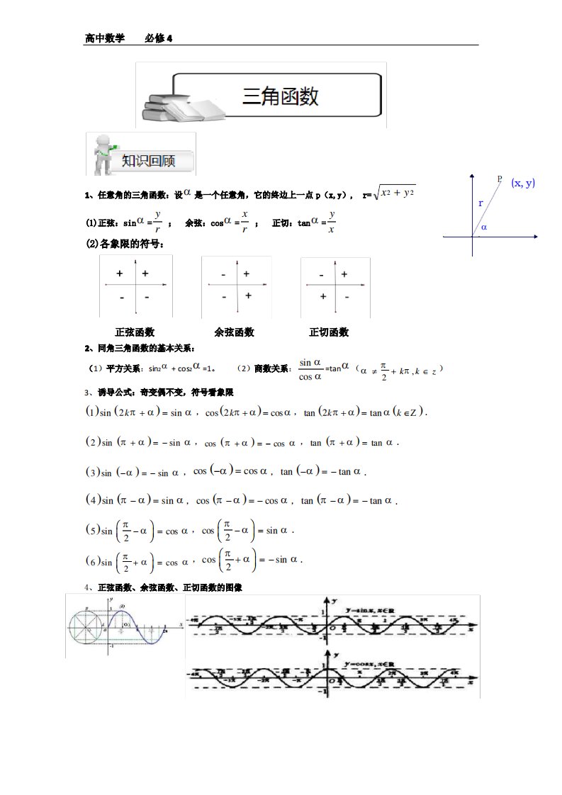 高中数学三角函数专题