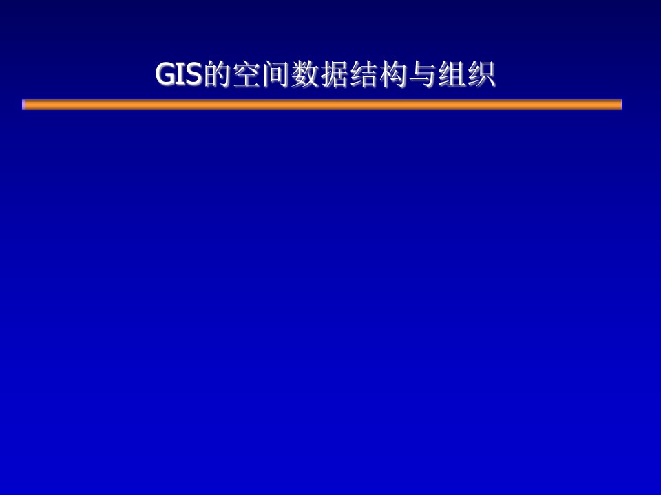 GIS的空间数据结构与组织（PPT100页)