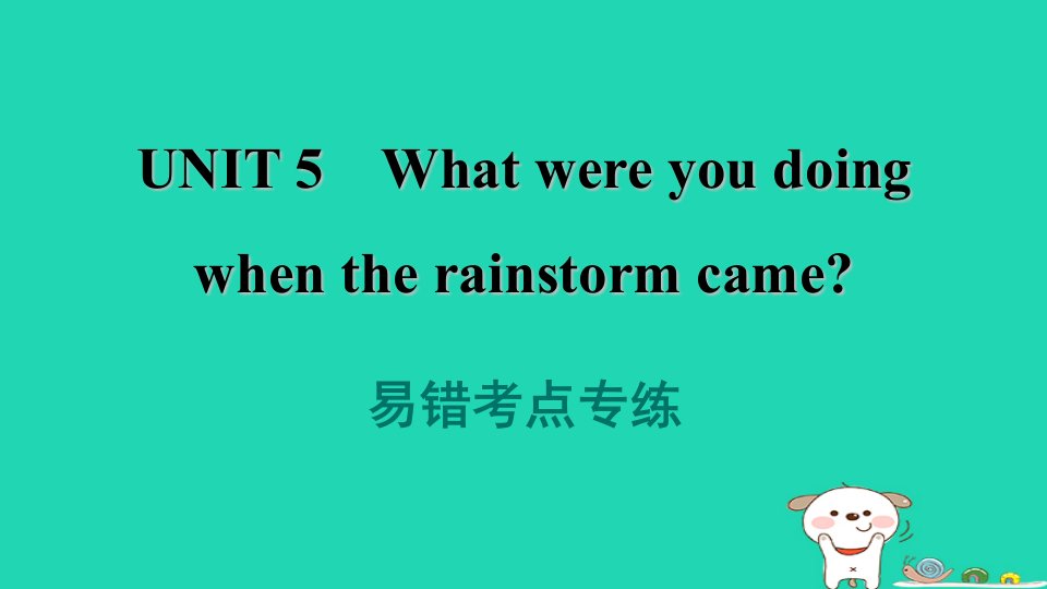 2024八年级英语下册Unit5Whatwereyoudoingwhentherainstormcame易错考点专练课件新版人教新目标版