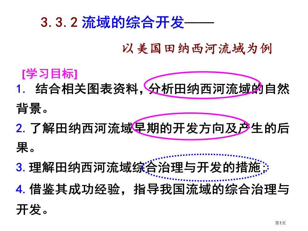 流域的综合开发.市公开课一等奖百校联赛获奖课件