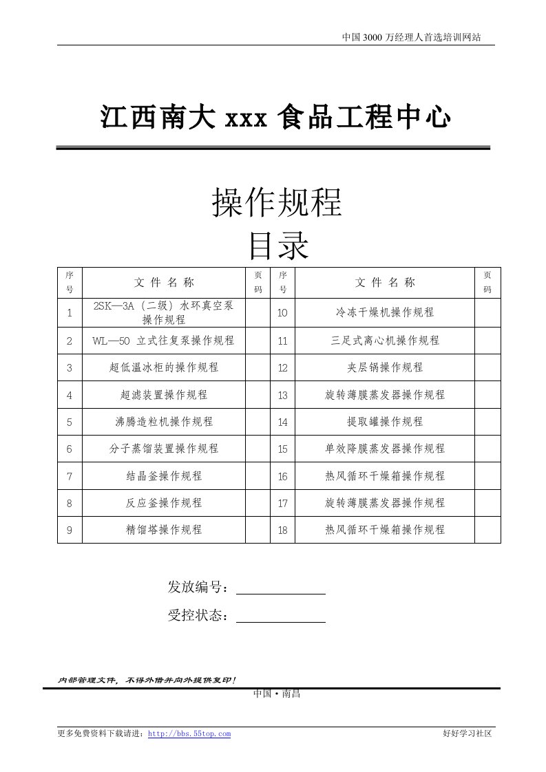 【管理精品】操作规程(1)