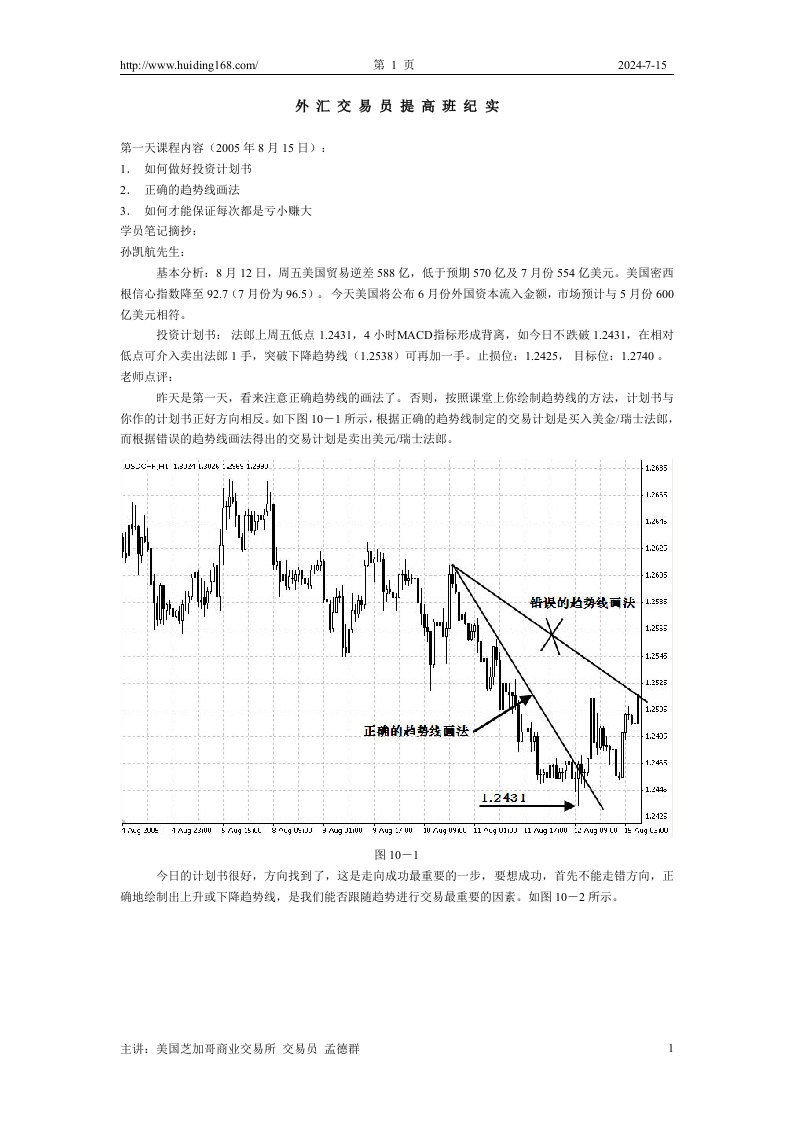 CME交易员培训中心高级班