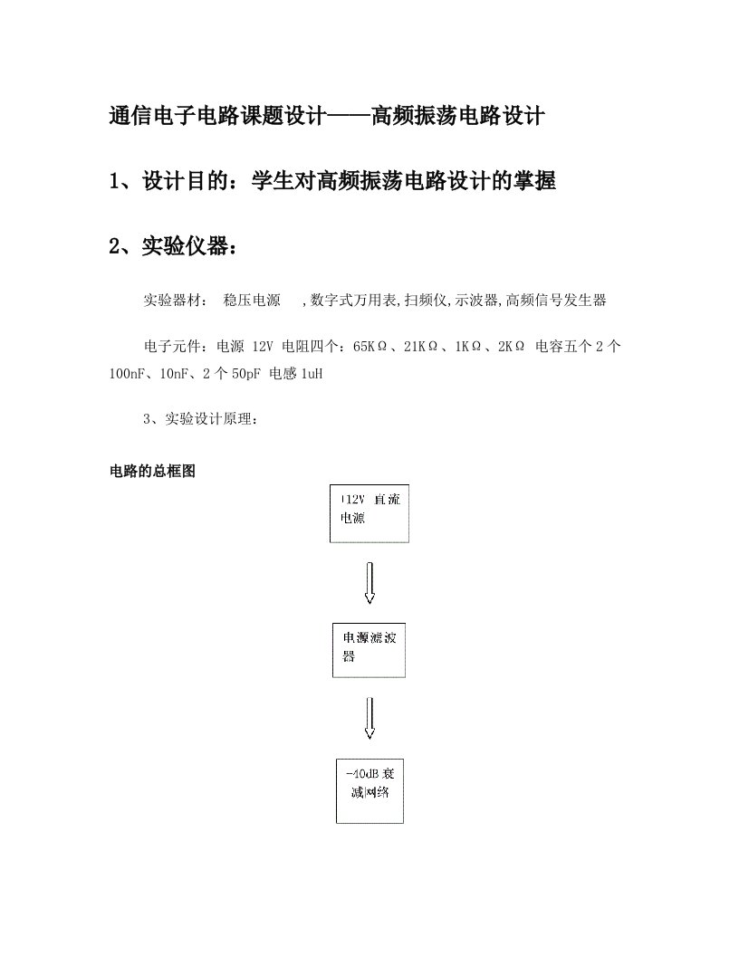 高频振荡电路设计