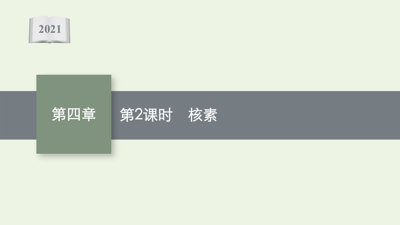 2021_2022学年新教材高中化学第四章物质结构元素周期律第一节第2课时核素课件新人教版必修1