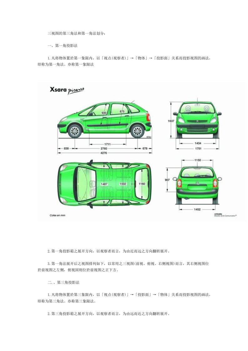 机械行业-机械制图三视图的第三角法和第一角如何区分