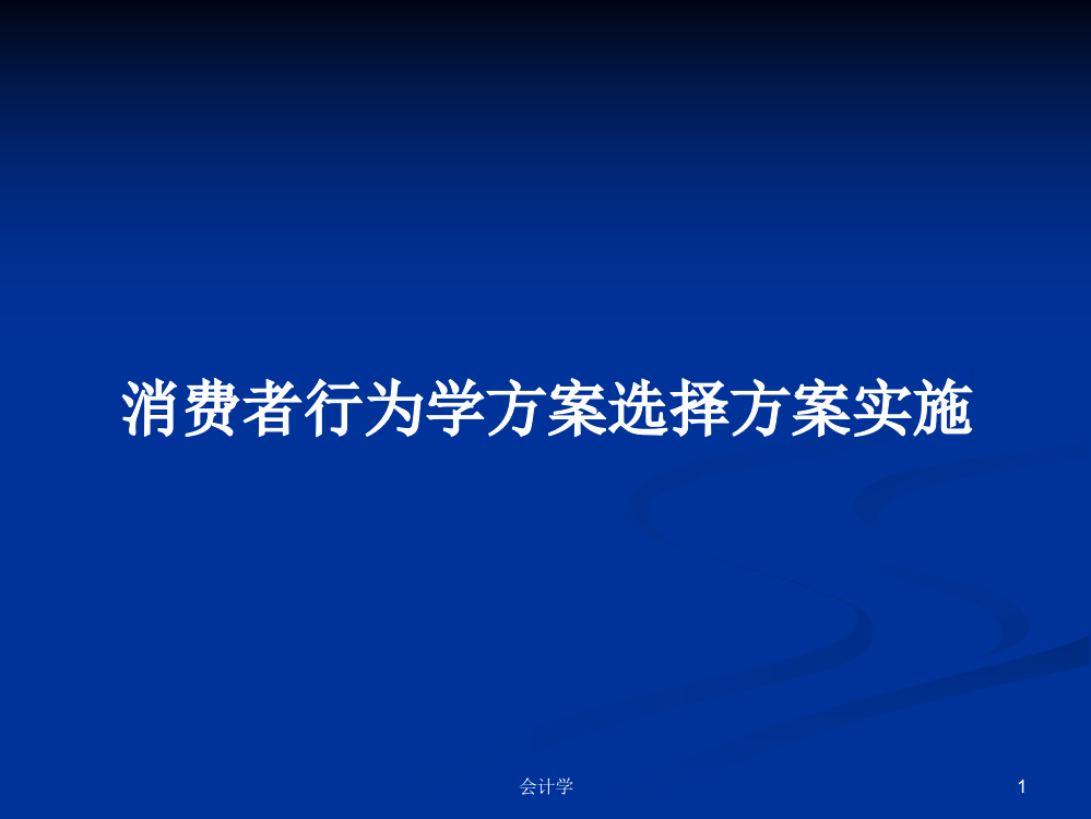 消费者行为学方案选择方案实施