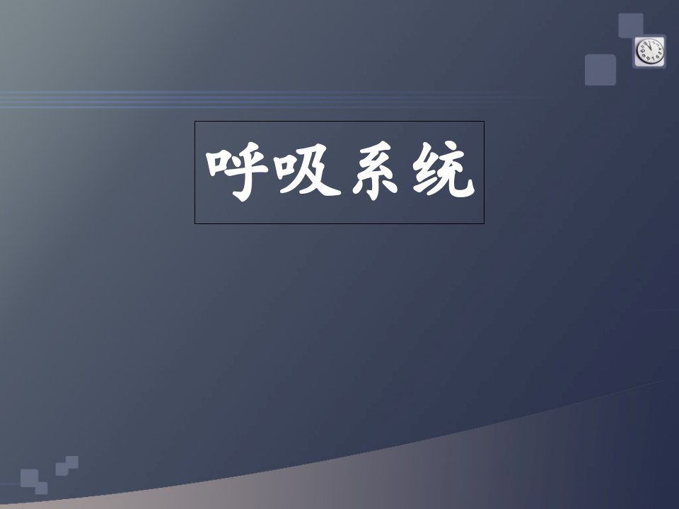 正常人体学第六章呼吸系统