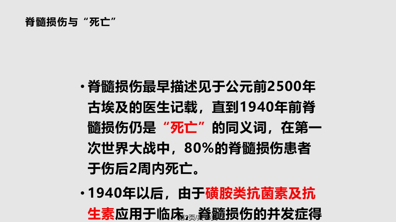 脊髓损伤的康复治疗