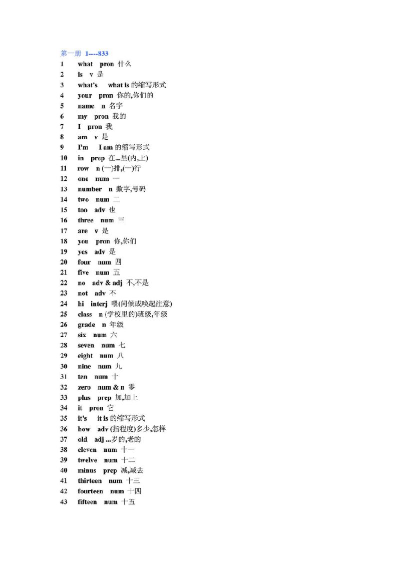 人教版初中英语(初中)单词表(七年级至九年级全册)