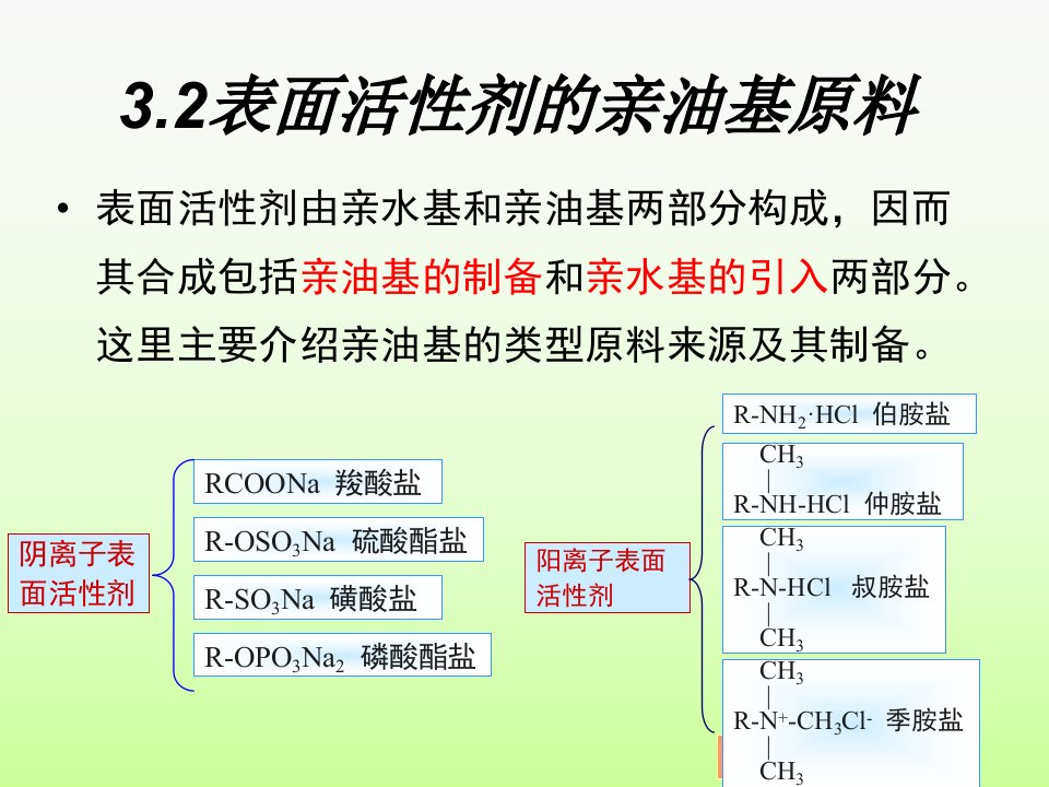 3.2亲油基原料