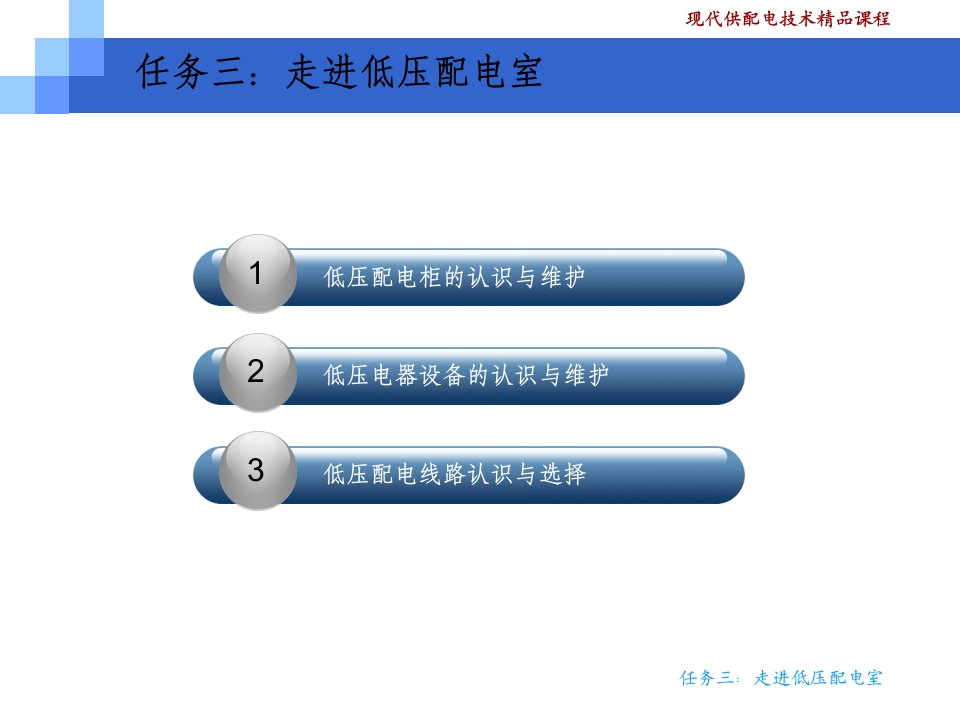 任务三走进低压配电室