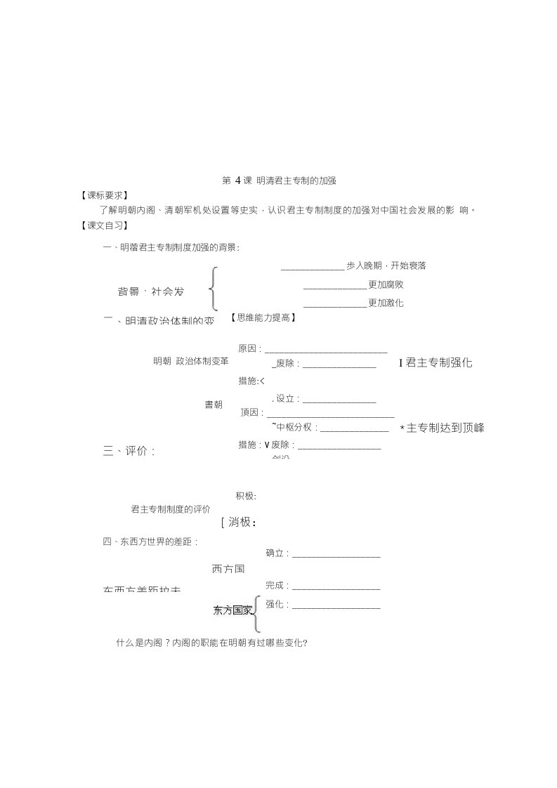 高一历史：第4课