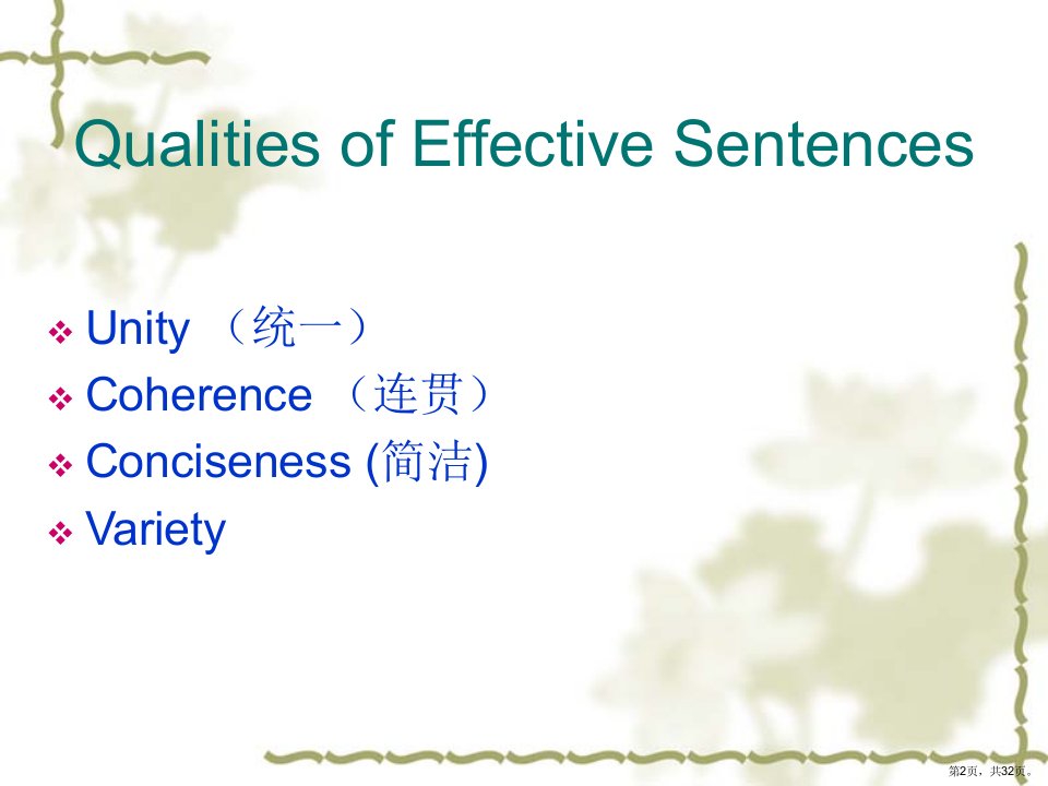 英语写作技巧Chapter3.EffectiveSentences课件