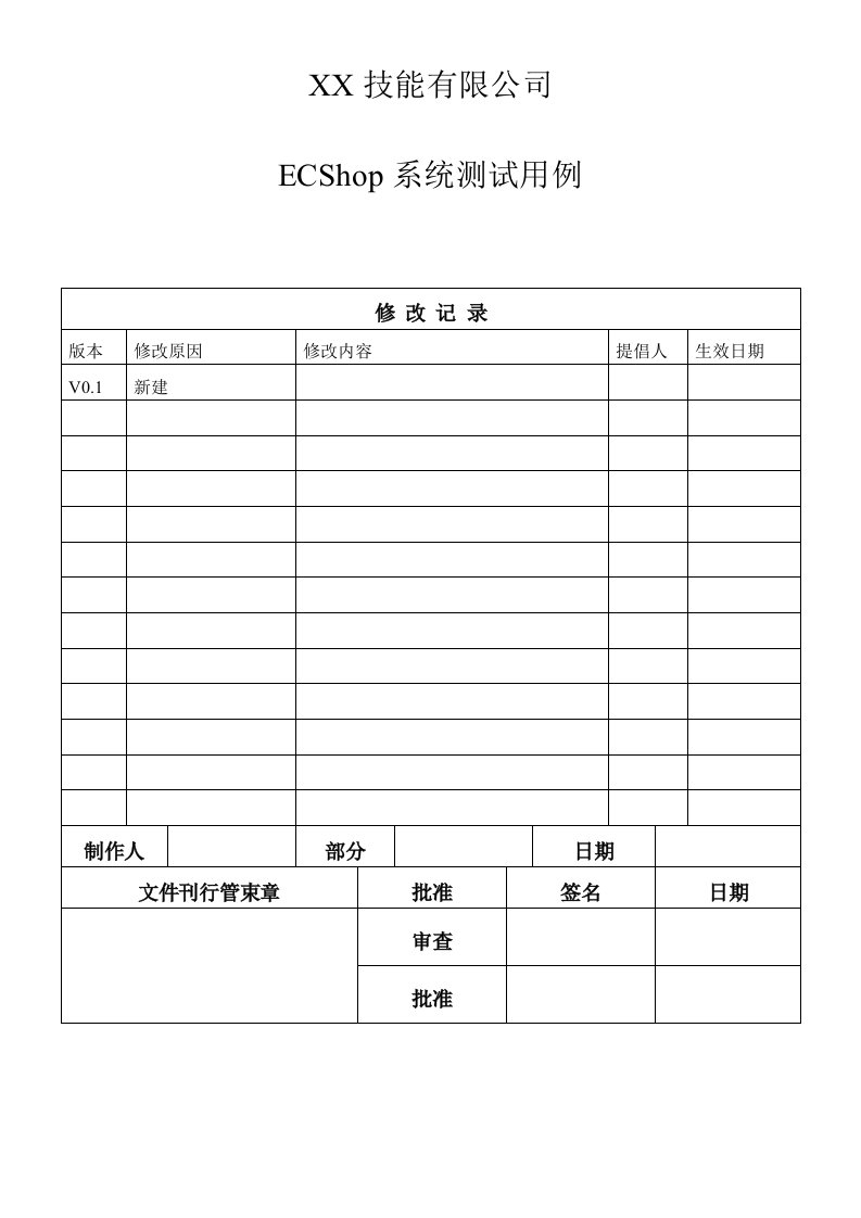 ECShop系统测试用例