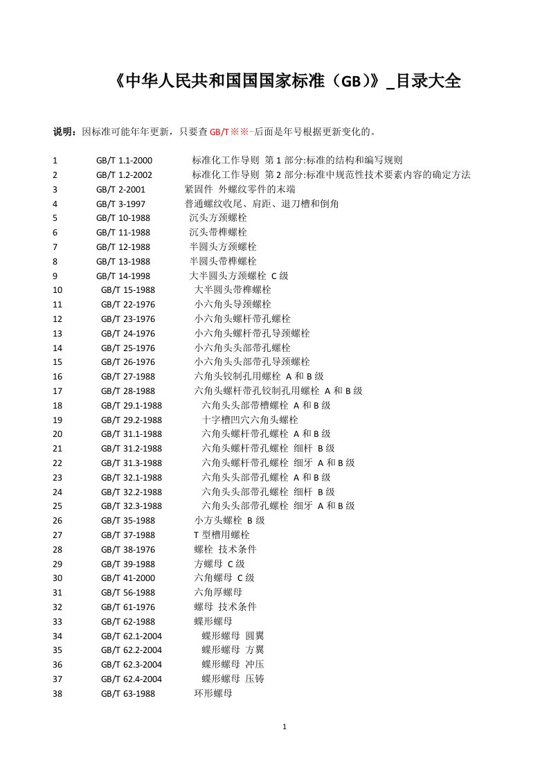 《中华人民共和国国国家标准》目录大全27811个.docx